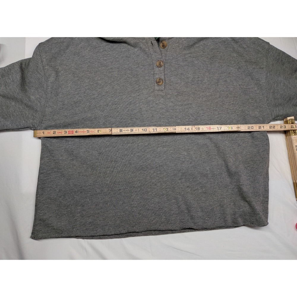 Wild Fable Womens XL Gray Cropped Polo Sweatshirt Long Sleeve Henley NWT - Picture 5 of 5